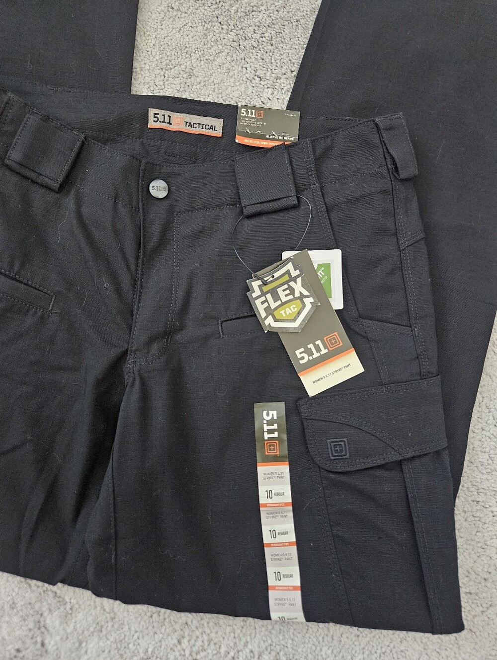 NWT 5.11 | Stryke Black Tactical Pant Straight Leg Cargo Multi Pocket Womens 10 - Picture 4 of 8